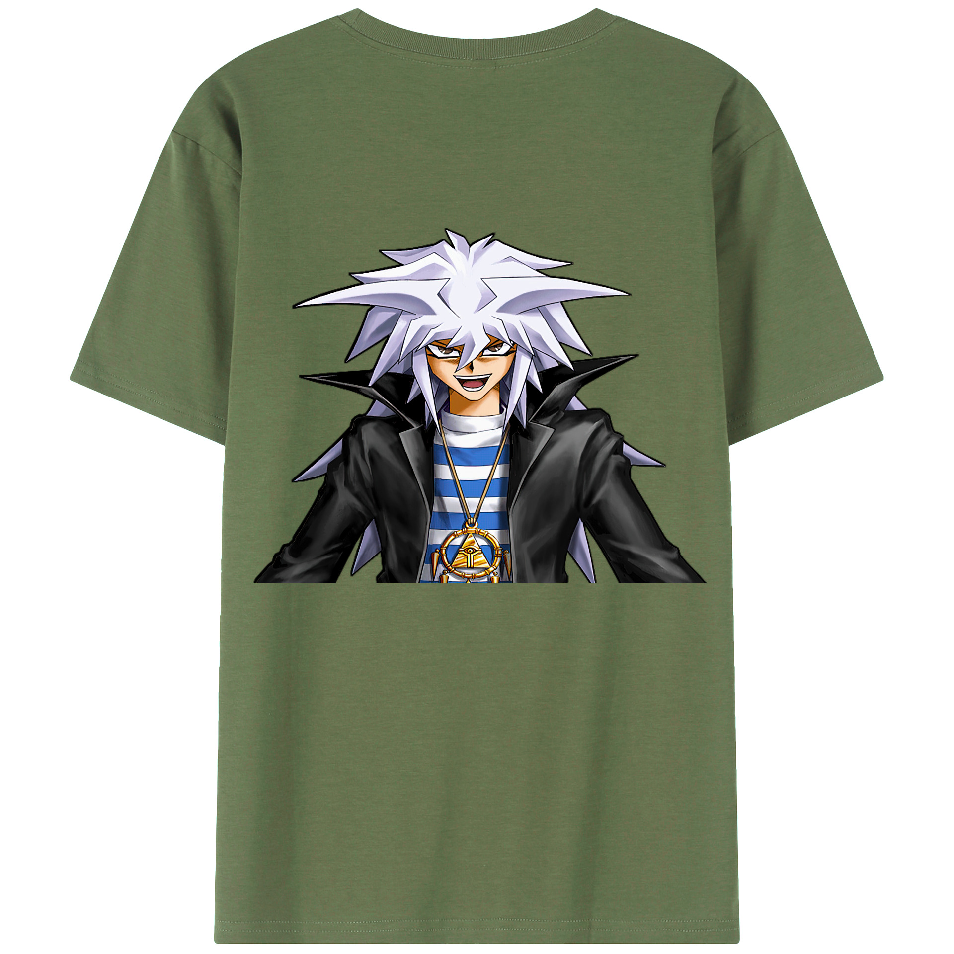 （画像用） 遊☆戯☆王 Yu-Gi-Oh! 綿100％ メンズ半袖Tシャツ（バックプリント） 通気性